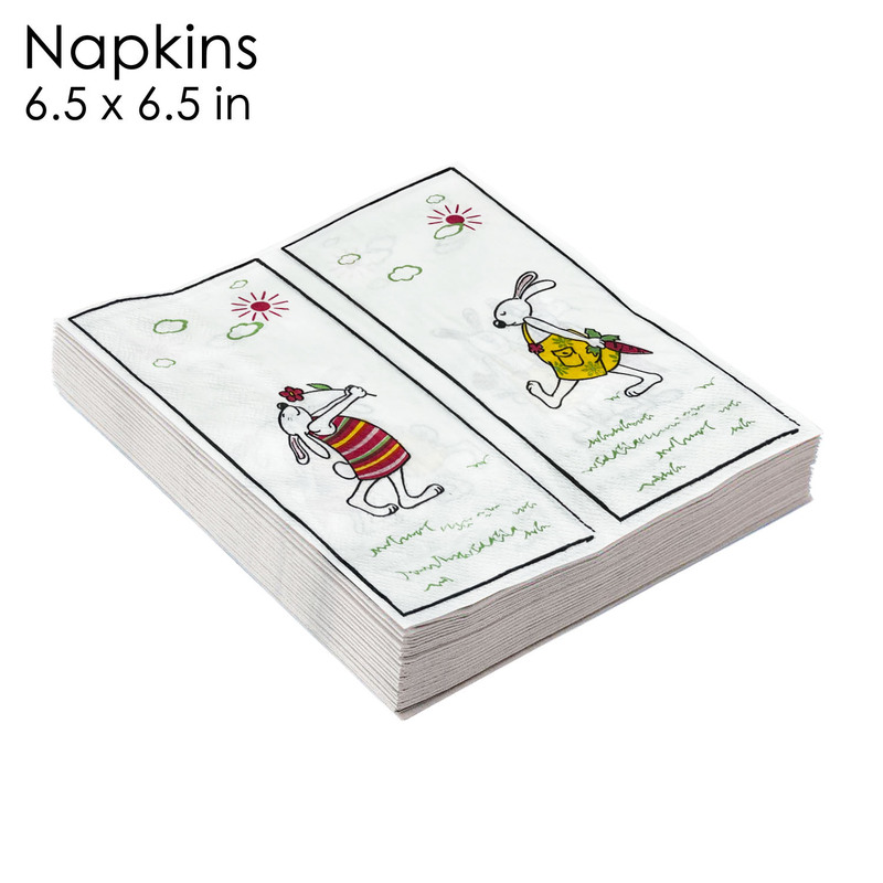 JW Spot Simple Couple Line Rabbit Design Easter Coffee Afternoon Tea Full Edition Printed Tissue JW Spot Simple Couple Line Rabbit Design Easter Coffee Afternoon Tea Full Edition Printed Tissue