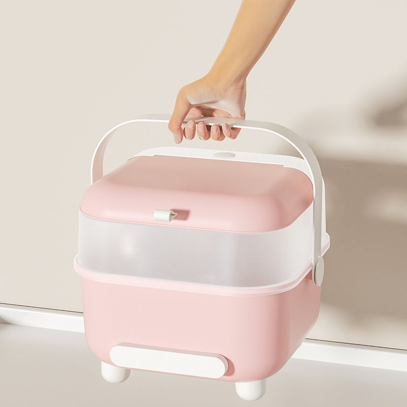 Baby Bottle Storage Box, Dust-Proof Storage Box, Baby-Specific Baby Tableware, Food Supplement, Drying Rack, Tool Cabinet