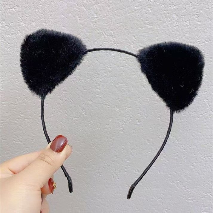Hairband for women washing their faces in autumn and winter, cute cat ears, fluffy hair clip, Internet celebrity, new hair accessory in 2025, headband pic 7