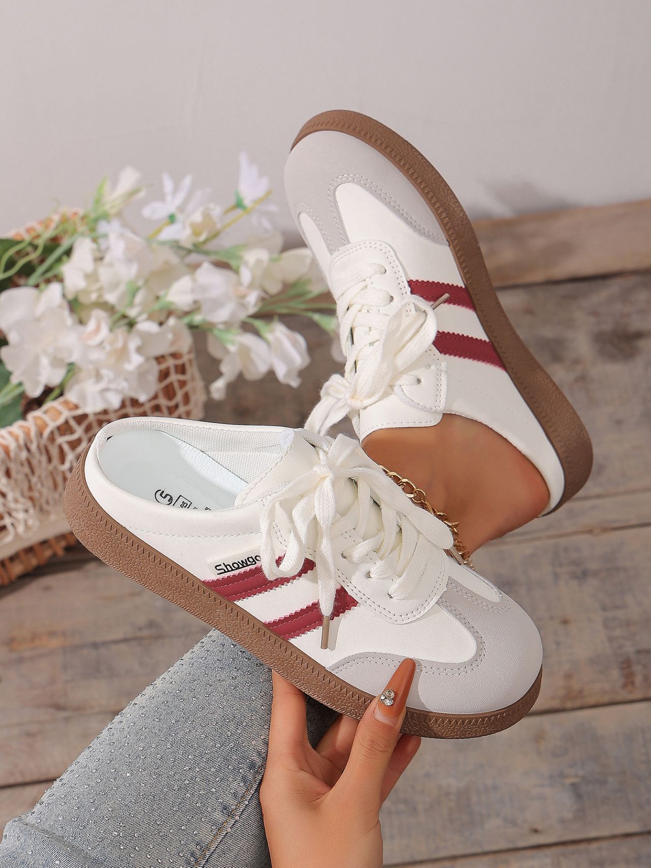 Damen Plattform Slipper Mit Farbblock In Großen Größen_voghion.com