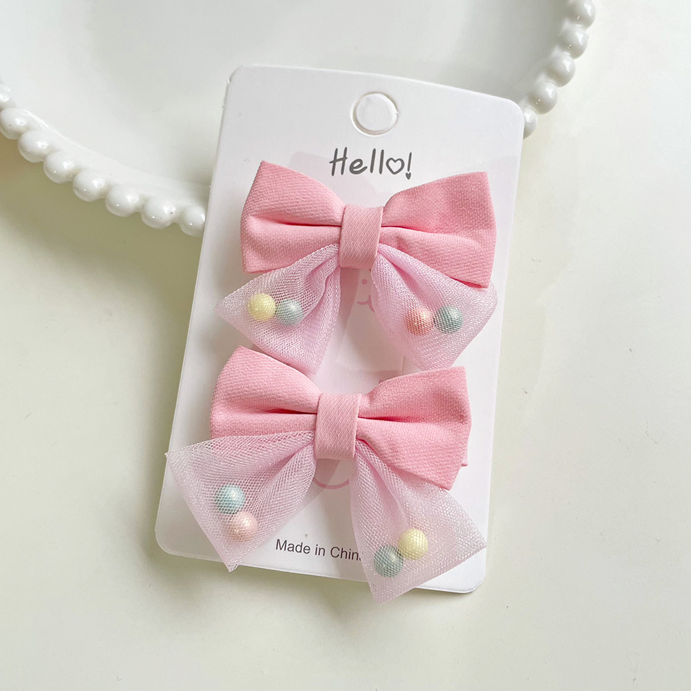 Women's Sweet Simple Style Bow Knot Gauze Hair Clip display picture 5