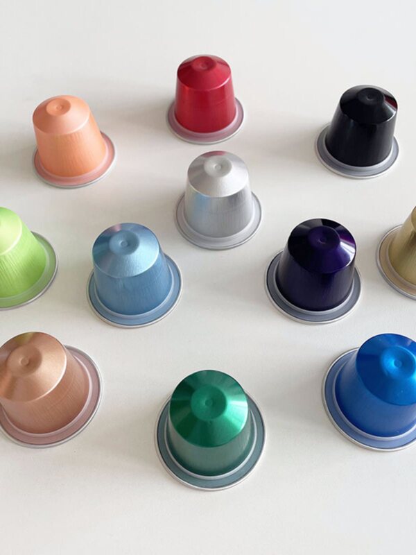 DIY Coffee Capsule Cup Aluminum Empty Shell Compatible with Nespresso Nespresso Coffee Machine with Film