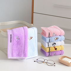 Baby Cotton Small Towel Cartoon Face Towel for Infants, Household Baby Towels, Absorbent Children's Towels, Customizable