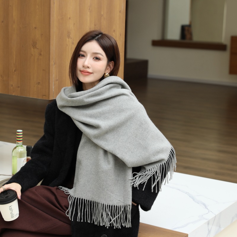 2025 nuevo bufandas de lana de Meirad mujeres otoño invierno estilo coreano de malla universal chaleco pareja buñuelo hombre caliente