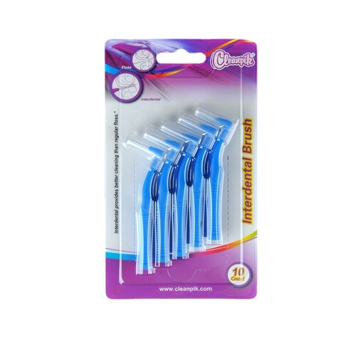 Cleanpik interdental brush L-shaped orthodontic silicone brace cleaning toothpick set of 10