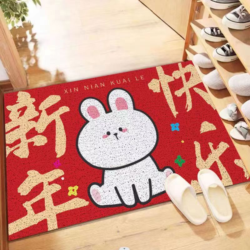 Cartoon Funny Wire loop Mat Crop Entrance register and obtain a residence permit Entrance Doormat non-slip door mat Land