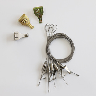 Press wire rope picture frame picture frame wire rope exhibition hook wire rope picture holder press adjustable