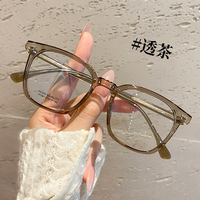 超轻TR90透茶素颜方框女显脸小H1061L板材插芯镜腿镜框近视眼镜男