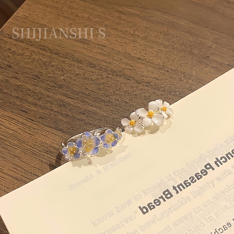 "Gardenia Flower" Early Spring White Magnolia Ice Flower Ring, Gentle and Sweet, with a Youthful Vibe, Suitable for Daily Wear