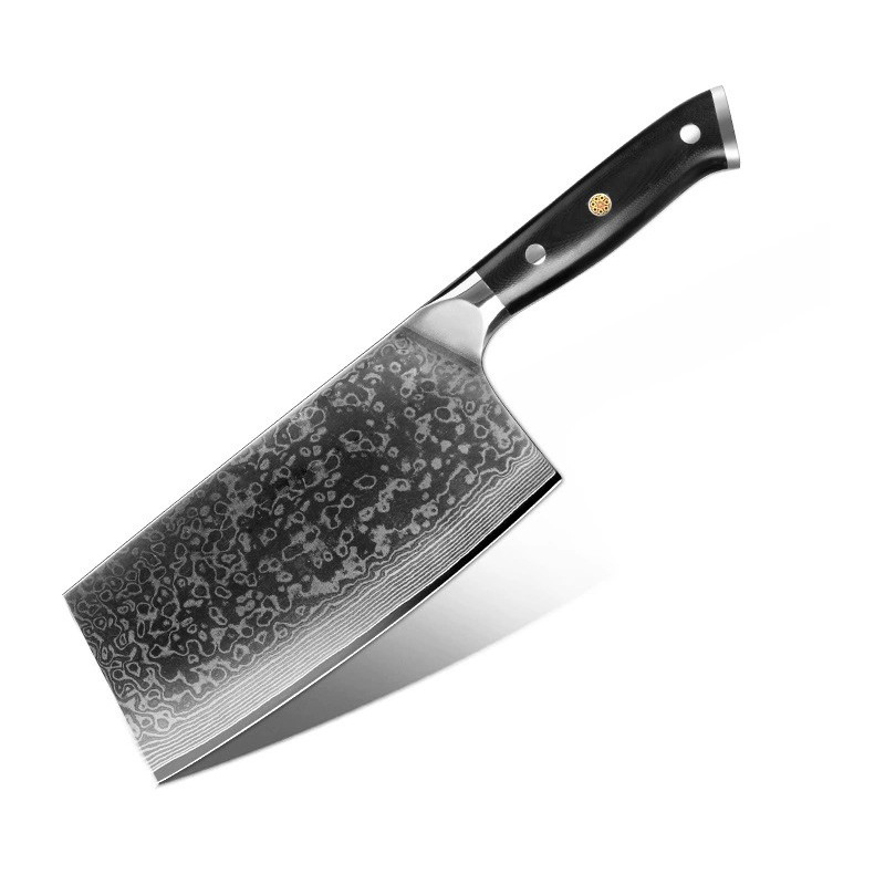 Cuchillo de cocina de acero de Damasco G10 mango de corte de carne cuchillo de hueso cuchillo de fruta combinación de cocina occidental conjunto de cuchillos de cocina