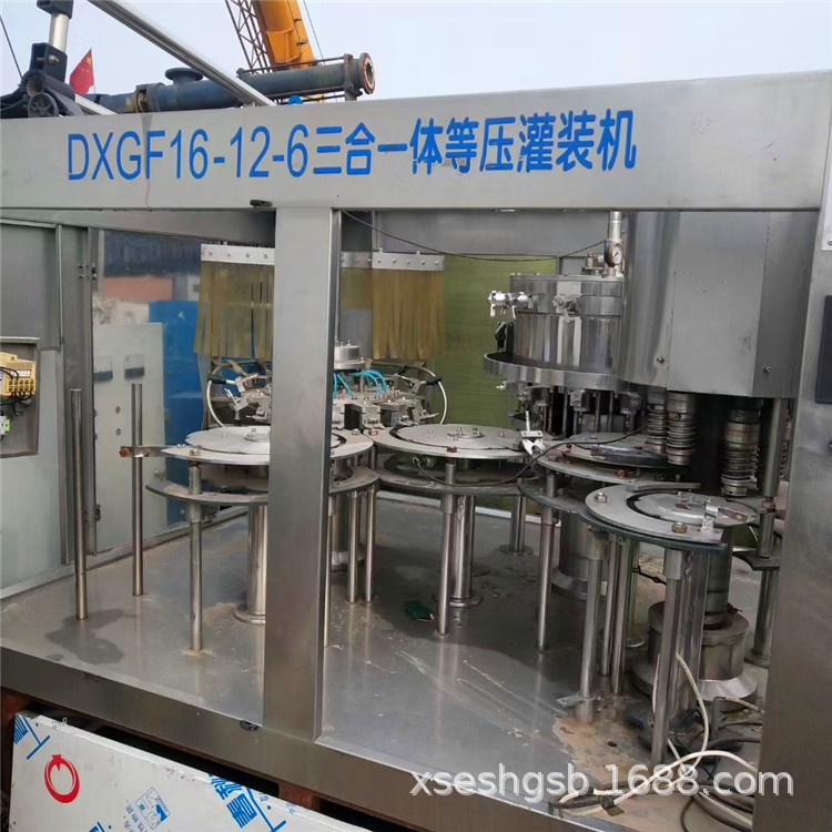 二手12头直线灌装机 旋盖机 直线灌装机三合一乳品灌装饮料灌装机