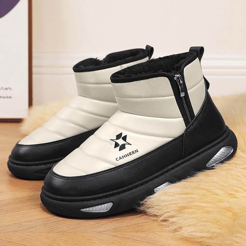 Zapatos de hombre otoño 2024 nueva alta resistencia al frío botas de nieve del noreste botas de suela gruesa Martín más zapatos de algodón grueso