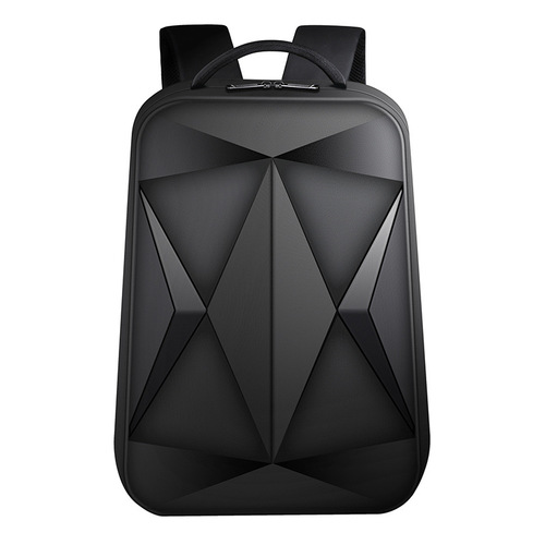 Cross-border 2024 new Korean version large capacity hard shell computer bag laser rhombus business backpack men's backpack