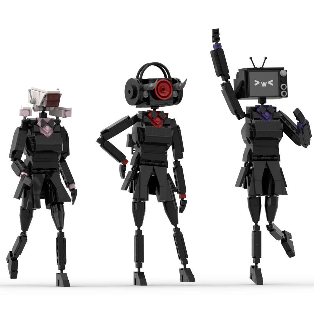 Laberinto bruja juego caliente Inodoro Hombre bloques de construcción Monitor MOC Mesa hecha a mano columpio monstruo TV hombre