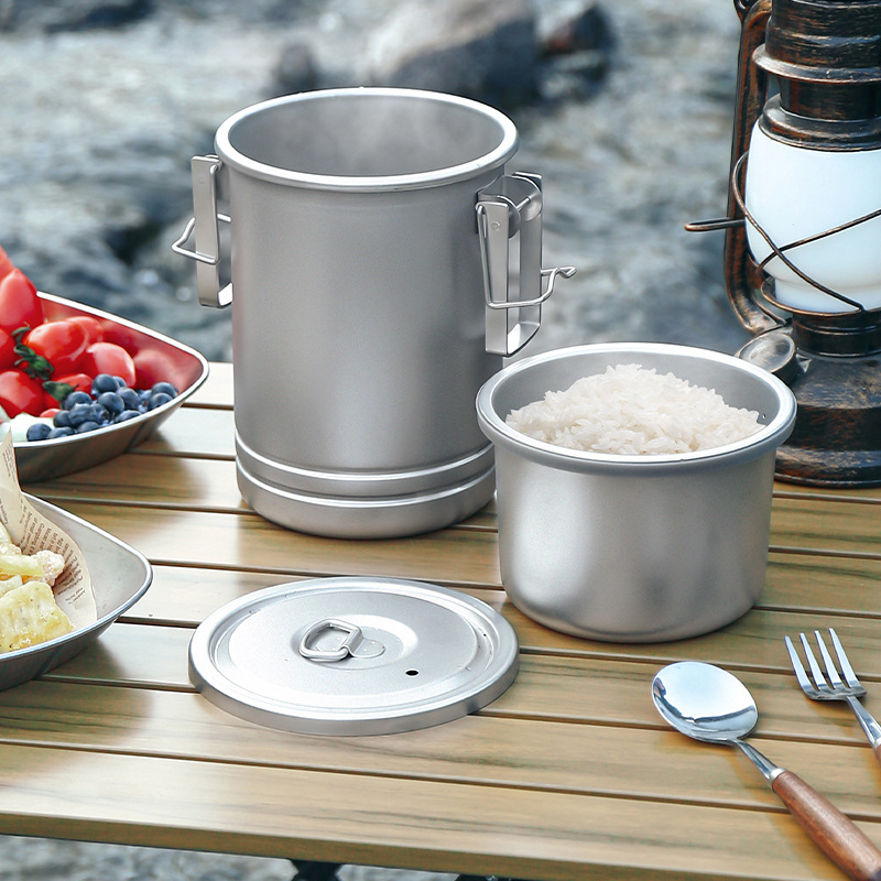 Amazon camping cocina olla al aire libre cocina artefacto multifunción cocina portátil camping utensilios de cocina olla 304