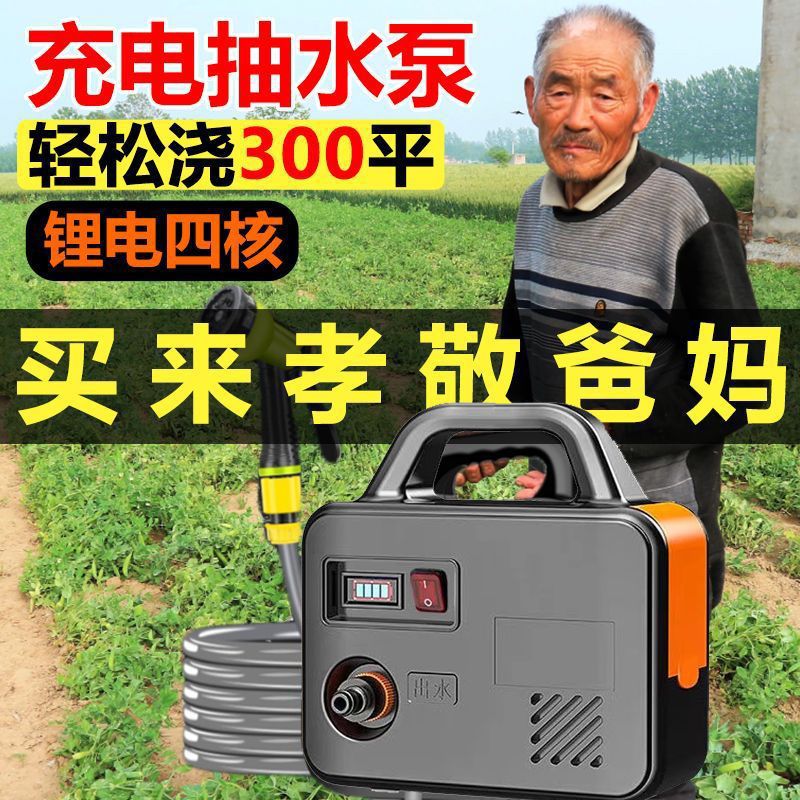 抽水泵小型充电式菜地浇水机大功率抽水泵农用灌溉电动浇水神器