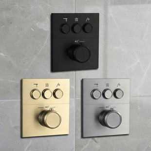 Hideep Concealed Shower Pre-Embedded Mixing Valve 3-Function Button Thermostatic Control Valve Hi25303A