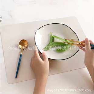 Factory Spot Insulated Silicone Placemats Household European Tableware Mats Pots and Bowls High Temperature Resistant Thickened Square Mats Wholesale
