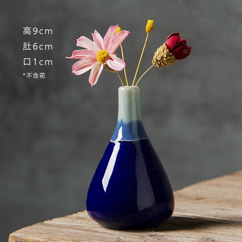 景德镇陶瓷小花瓶ins风卧室水培植物客厅摆件插花干花手工装饰品|undefined