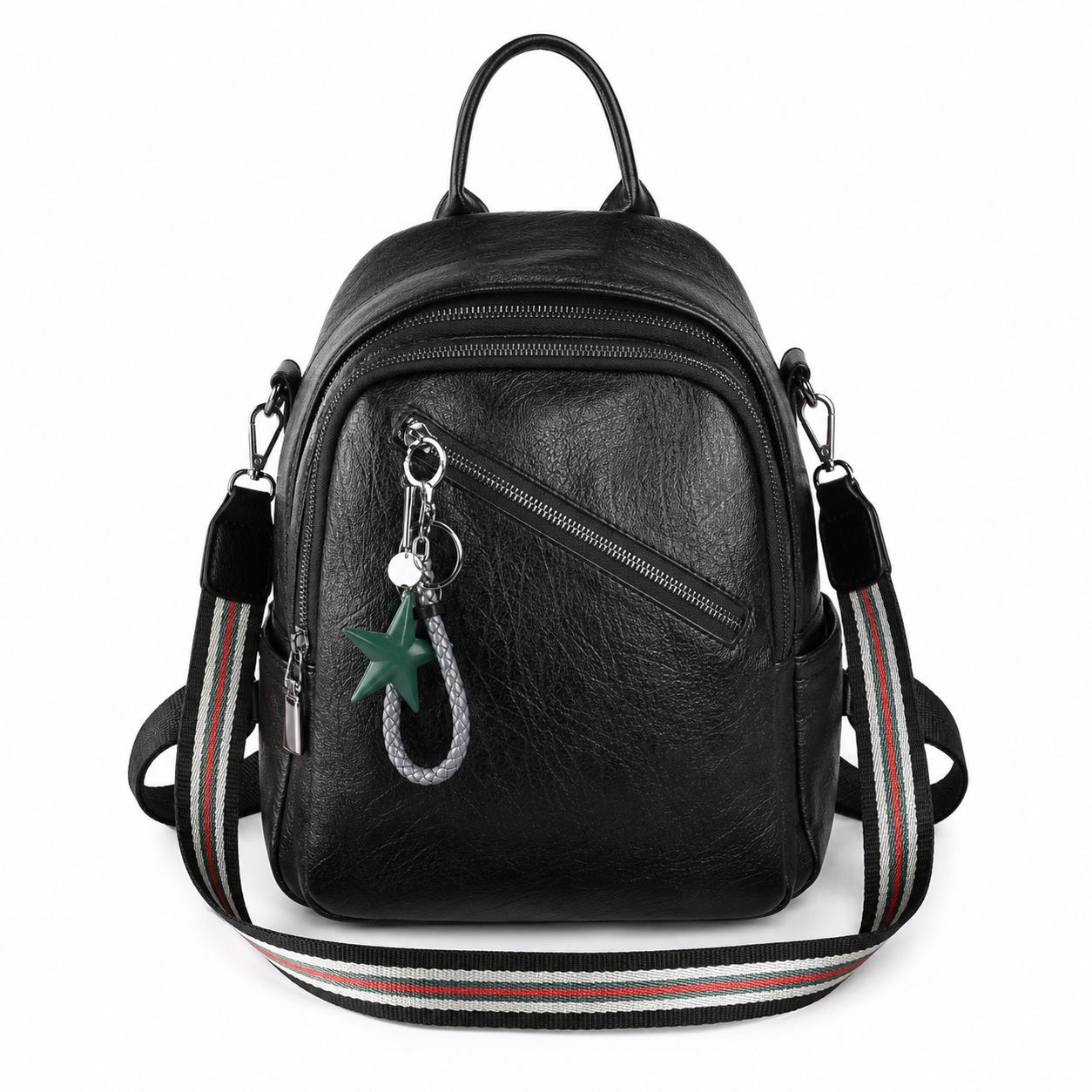 Mochila de cuero suave para mujeres 2026 nueva mochila multifuncional con cinturón de hombro ancho estilo coreano mochila de hombro al por mayor