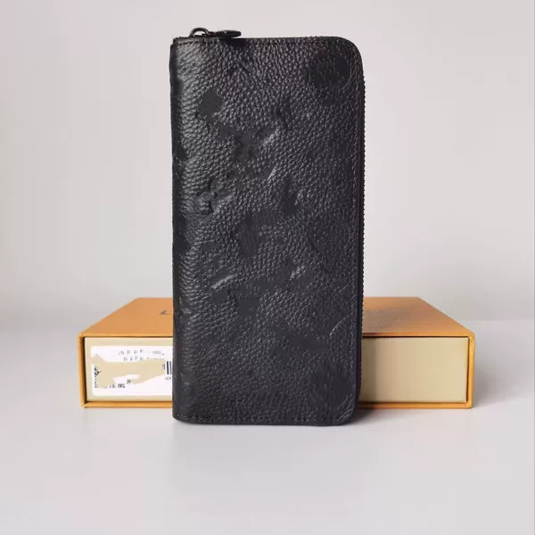 Cross-border 2026 Men's Genuine Leather Long Wallet Embossed Short Wallet Business Multi-card Slot Storage Portable High-end Feel