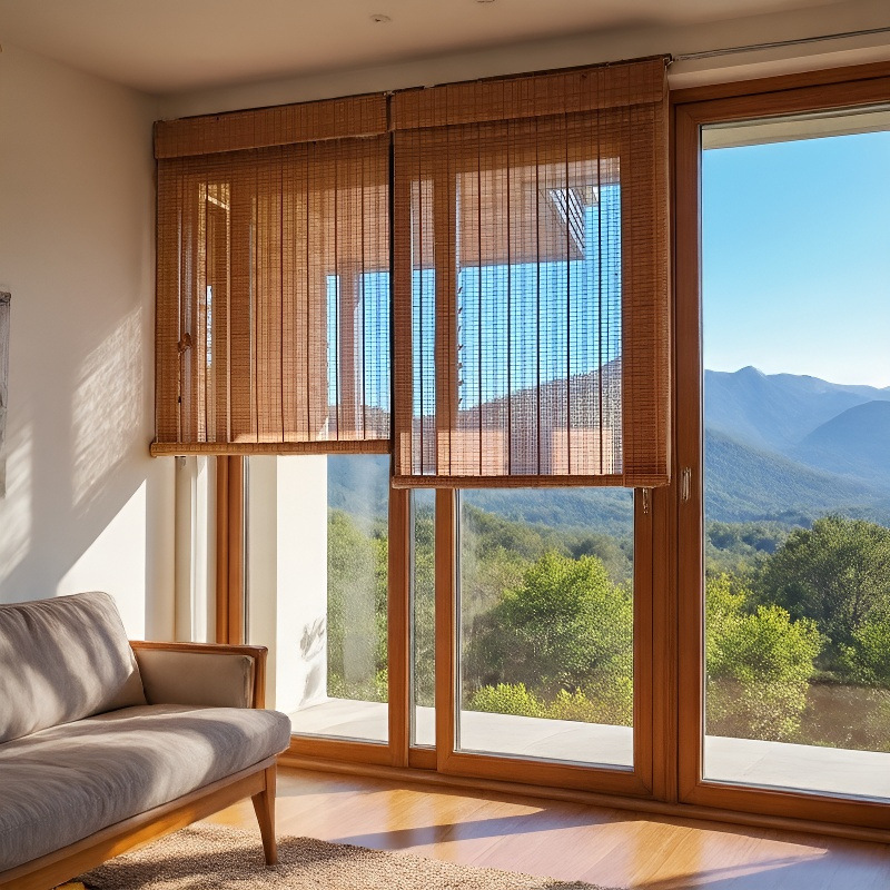 Bamboo blinds, roller blinds, curtains, door curtains, balcony partition screens, new Chinese-style tea room ceiling decorations, cross-border decoration, sun-shading bamboo weaving