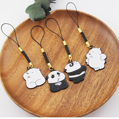 玫瑰小熊小掛件情侶手機掛繩U盤防丟耳機保護套包包掛飾少女創意