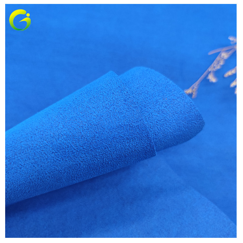 国进皮革生产 1.0双面定岛绒面超纤皮革 韩国绒羊驼绒 绒感明显