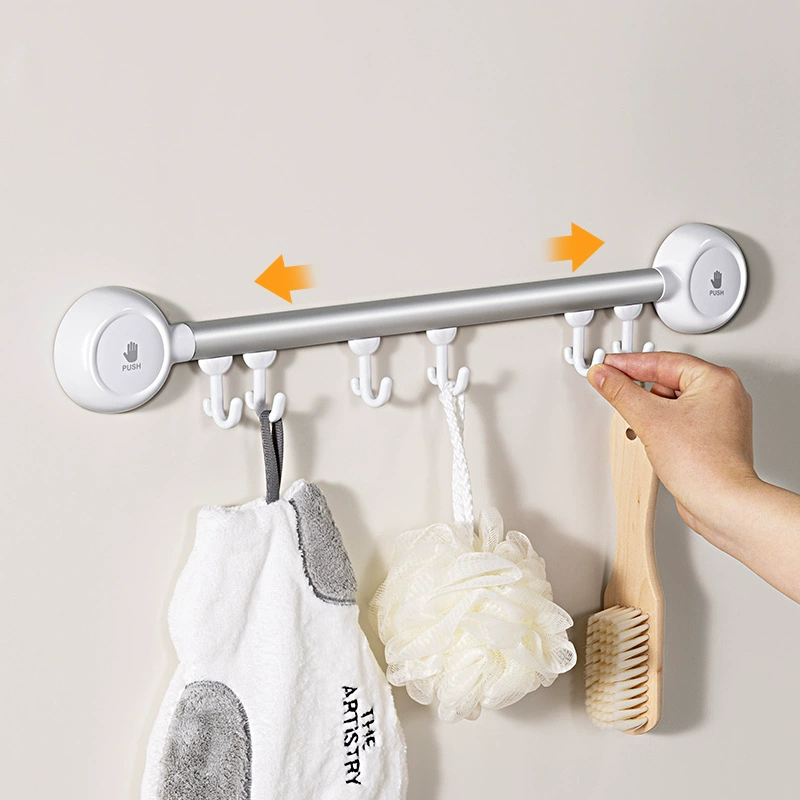 Кухонный крючок на присоске, подвесная штанга, кухонная полка для хранения без перфорации, лопаточка, ложка, встроенная подвесная стойка, настенная полка для хранения