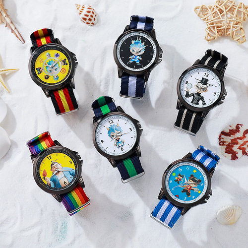 Cute Cartoon Nezha Magic Child's Watch for Children, Elementary School Students, High Fashion Quartz Watch for Boys and Girls