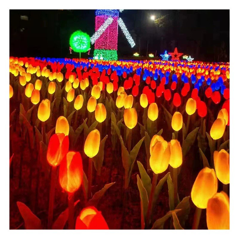 Открытый светодиодный тюльпан торшер парк ландшафтный светильник освещение инженерные Украшения Газон лампа сад лампа