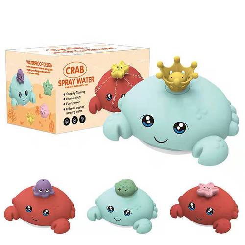 Matching Electric Sensing Water Spray Ball Baby Bathroom Bath Lighting Music Water Play Toy Water Spray Whale