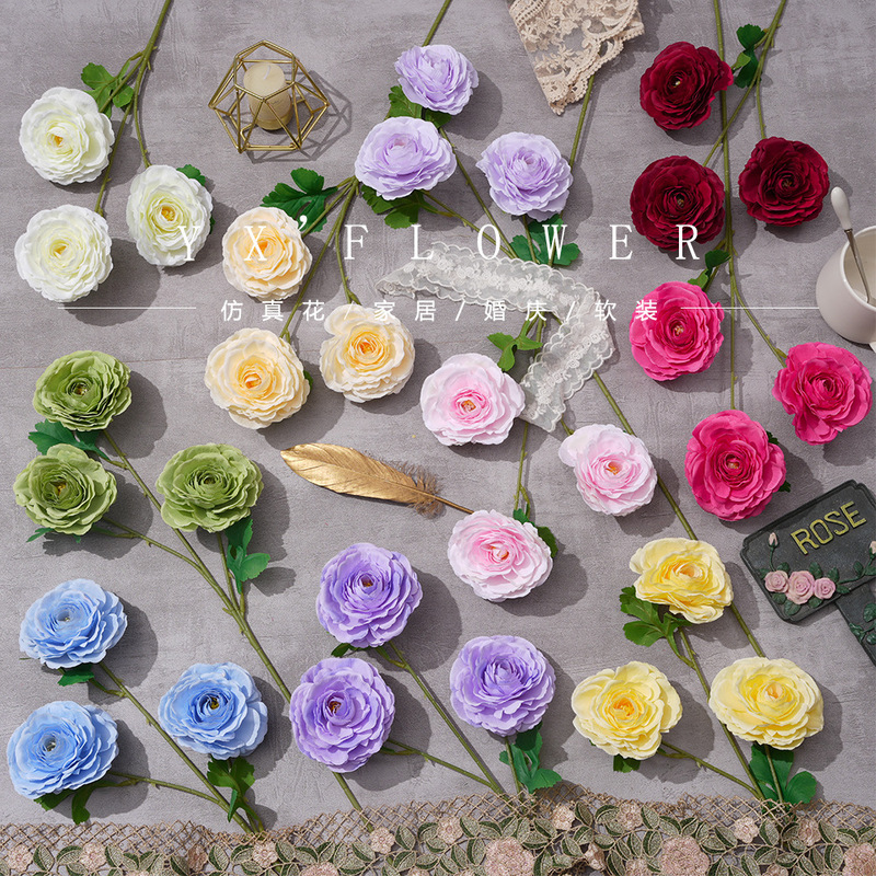 Craftsmanship 3 Heads Dew Lotus Wedding Hall Road Lead Flower Row Home Decoration High Quality Dew Lotus Living Room Table Decoration Wholesale