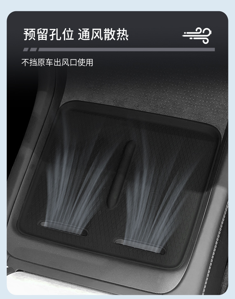 Suitable for Zeekr 007 Silicone Wireless Charging Pad, Central Control Protection Anti-Slip Mat, Modification Accessories, Interior Mat