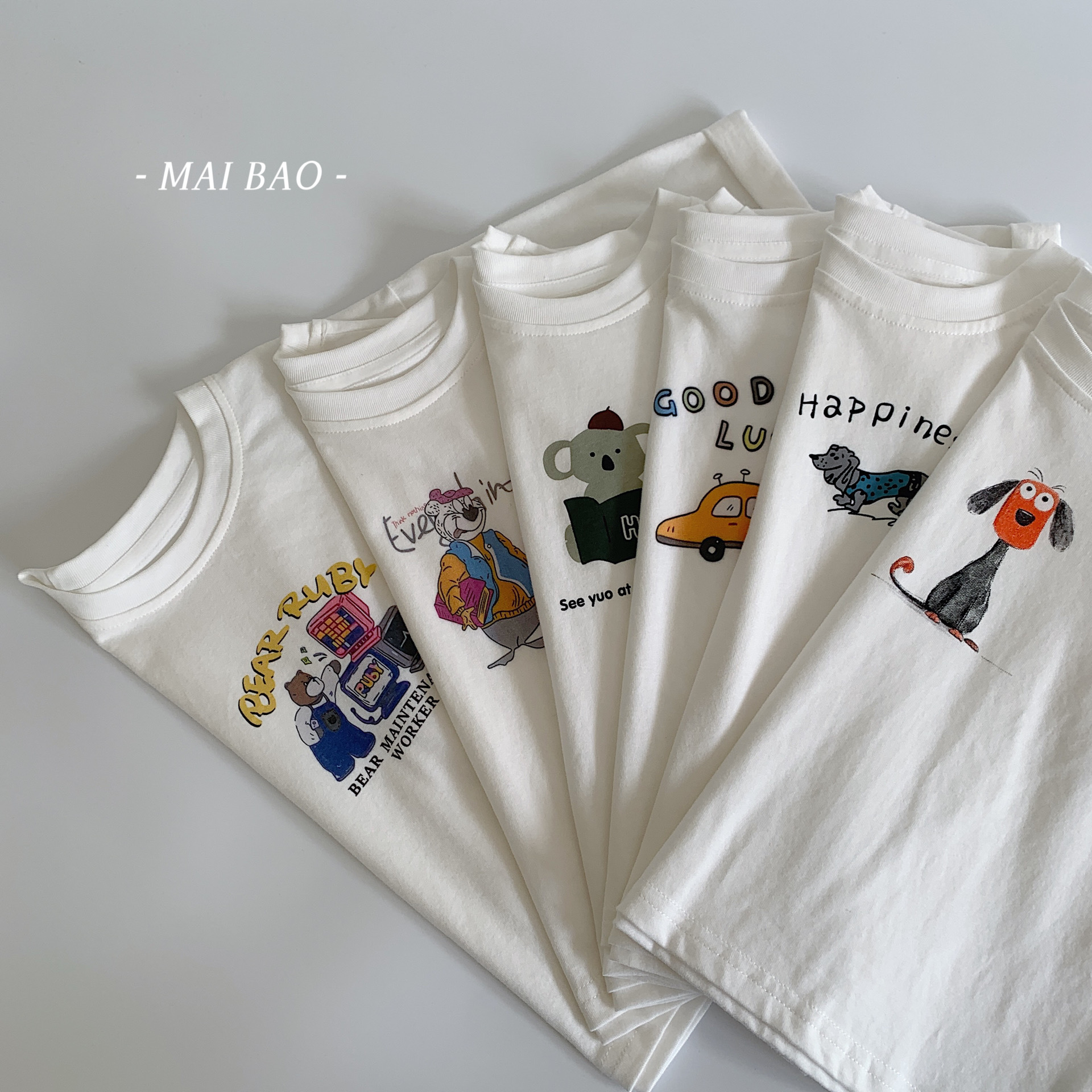 Camiseta para niños Maibao 2025 primavera básica camiseta de manga larga para niños con cuello redondo, moda simple, ropa de otoño fresca, moda