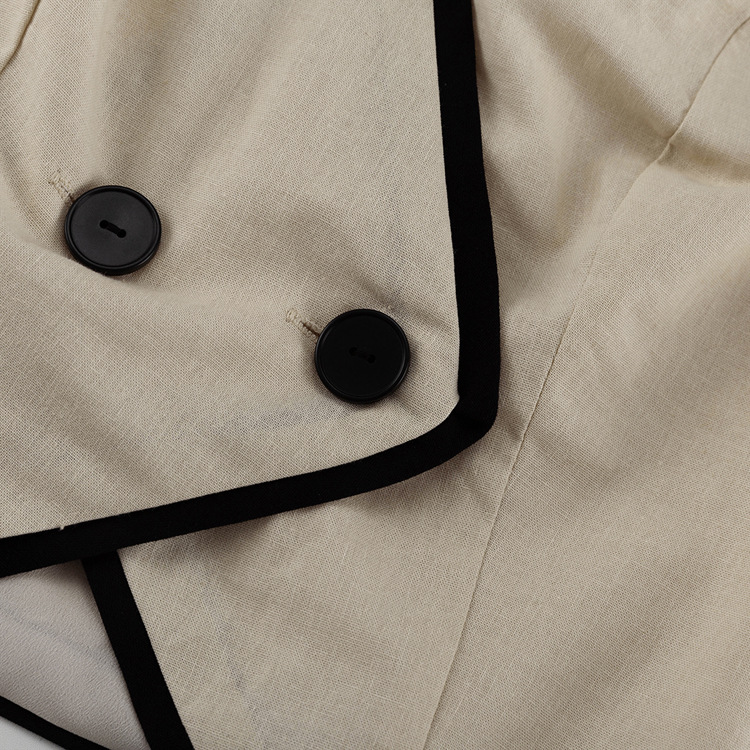 Fiesta Banquete Autofoto Mujeres Elegante Ropa De Calle Cuello En Contraste Algodón Conjunto Coordinado De Pantalón Conjuntos De Pantalones display picture 7