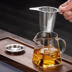 ➢304食品级不锈钢双耳锥形茶漏茶滤器茶具滤器茶叶泡茶配件茶漏