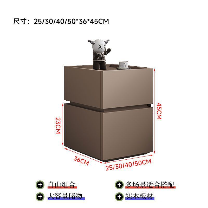 [WS001 서랍 2개가 달린 침대협탁] 올카키 컬러