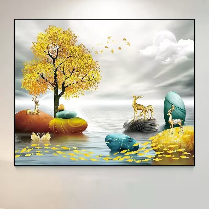 电表箱装饰画现代简约餐厅配电箱挂画遮挡开关盒电闸箱壁画|undefined