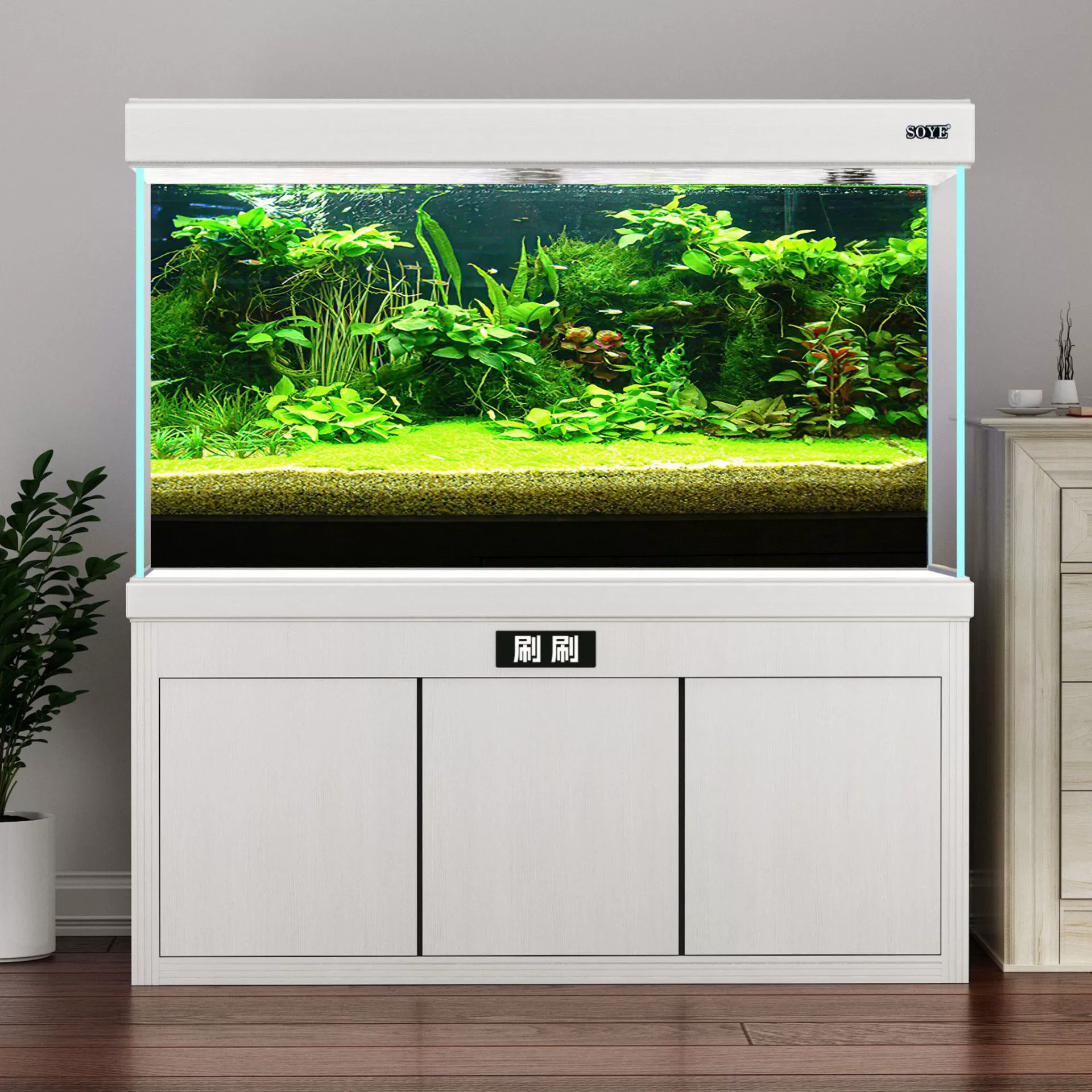 Аквариум, наклейка, трёхмерные декорации, 3D