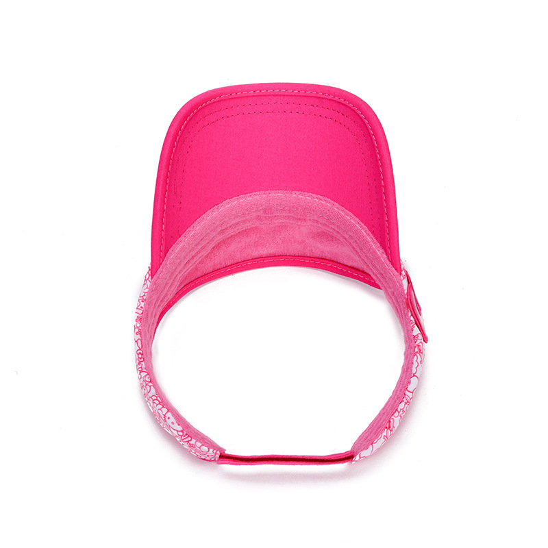Cross-border rosa para niños sombrero vacío personalizado logotipo al aire libre princesa ciclismo sombrero de sol para mujeres image 6