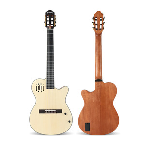 Cross-Border Dropshipping 39 Classical Spruce Electric Hollow-Body Guitar Silent Classical High-End Guitar Factory Direct Sale