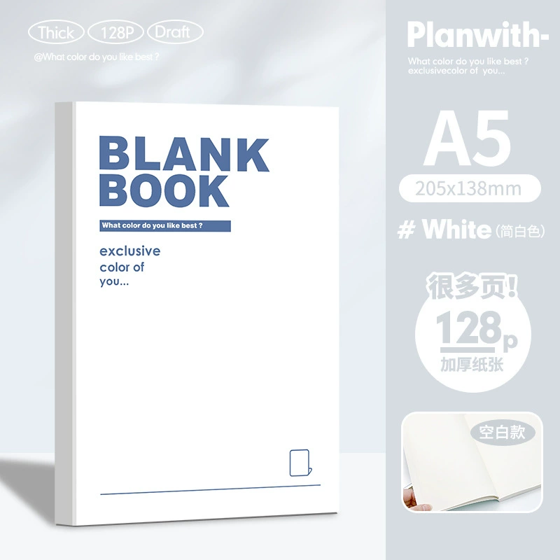 Notebook for Elementary Students, 128 Pages, A5/B5 Options, Thick Paper, Pastel Covers