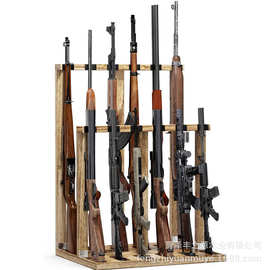 木质步枪收纳架射击馆枪支架置物架儿童玩具枪架室内独立式猎枪架