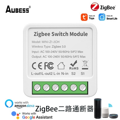 Tuya Smart ZigBee двусторонний переключатель умный 2-позиционный переключатель мини-кассетный переключатель умный дом