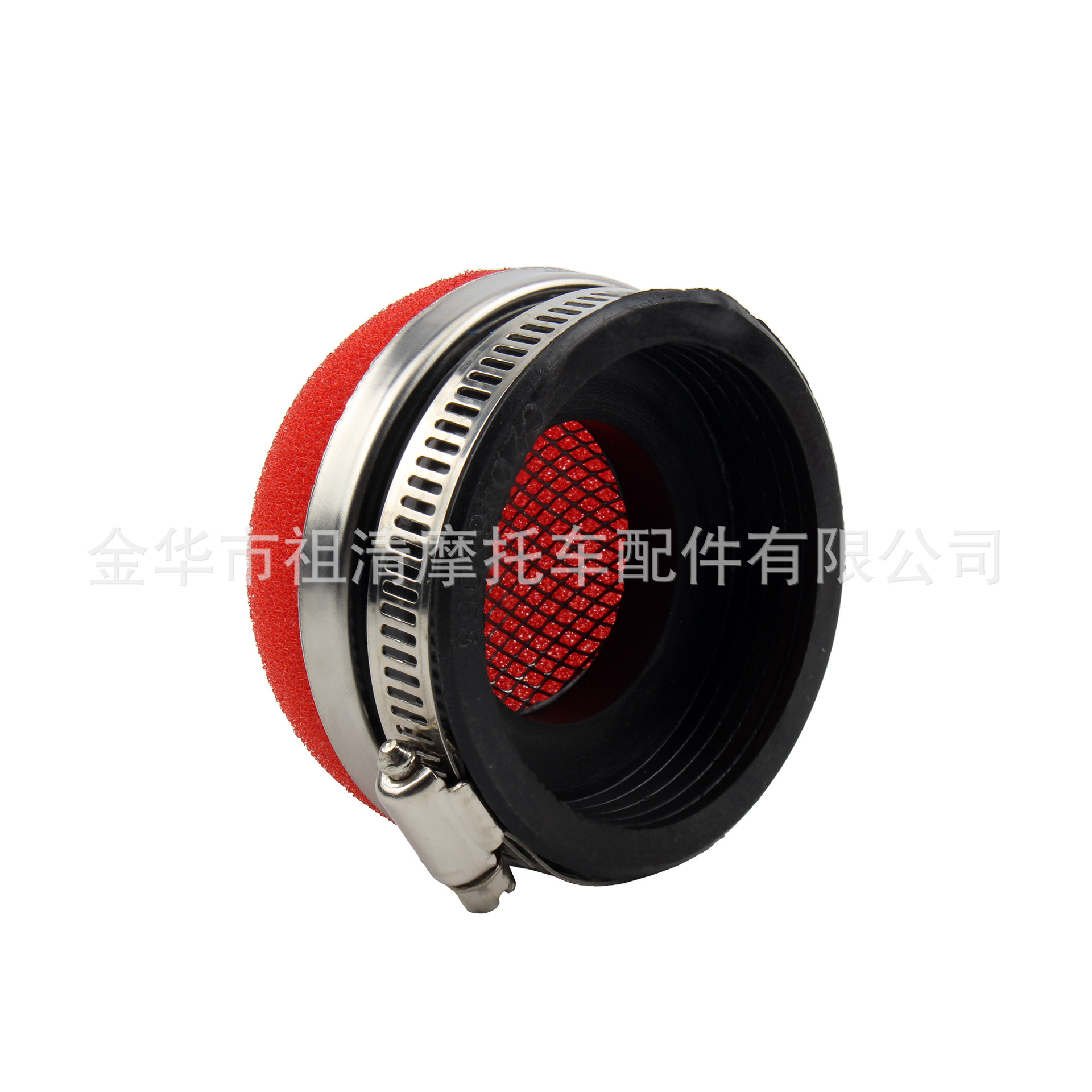 Motorcycle modification accessories straight ball sponge air filter red filter intake pipe 28/58mm size selection