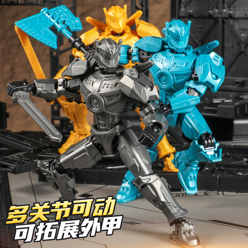 Building Block Transforming Mecha Model Doll Robocop Wanderer Doll 13 Multi-Jointed Dynamic Doll Assembly