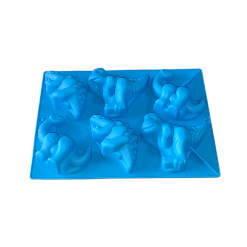 6 Even Jurassic Dinosaur Age Silicone Cake Mold Microwave Oven Baking Pan Factory Wholesale