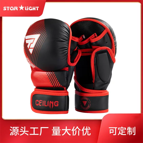 Ceiling Fighting Gloves Ufc Mma Half-Finger Gloves with Integrated Thickened Lining for Sandbag Training