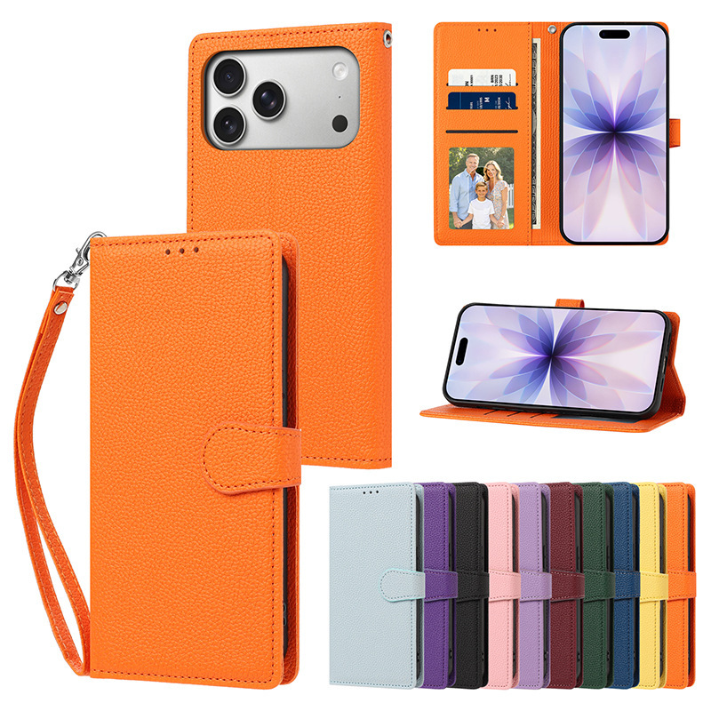 Flip Phone Case Suitable for iPhone Apple 17E16Promax, Leather Phone Case with Card Slot and Magnetic Suction for Samsung Xiaomi
